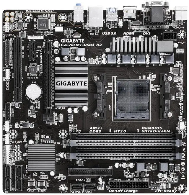Alt view image 11 of 14 - GIGABYTE GA-78LMT-USB3 R2 AM3+/AM3 AMD 760G USB 3.1 HDMI Micro ATX AMD Motherboard