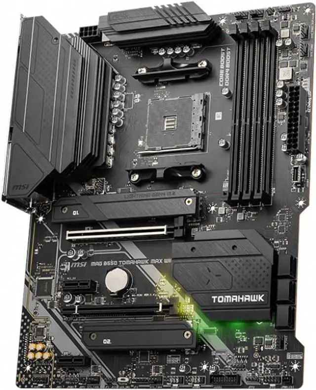 Alt view image 8 of 10 - MSI MAG B550 TOMAHAWK MAX WIFI, AMD B550 ATX AM4, 4 Dimm DDR4, PCIE 4.0, M.2 x 2, USB 3.2 Ports, JRGB JRAINBOW, WIFI 6