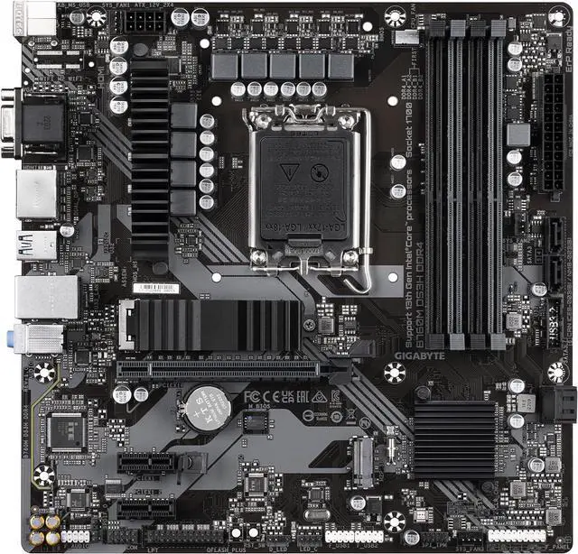 Alt view image 6 of 9 - GIGABYTE B760M DS3H DDR4 LGA 1700 Intel B760 M-ATX Motherboard with DDR4, Dual M.2, PCIe 4.0, USB 3.2 Gen 2 Type-C,  2.5GbE LAN, Q-Flash Plus, PCIe EZ-Latch