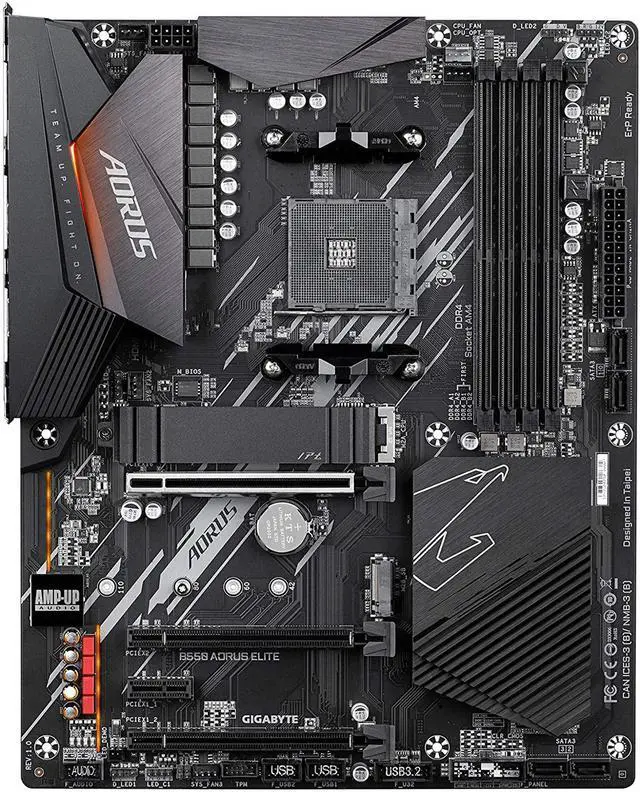 Alt view image 7 of 10 - GIGABYTE B550 AORUS ELITE AM4 AMD B550 ATX Motherboard with Dual M.2, SATA 6Gb/s, USB 3.2 Gen 2, 2.5 GbE LAN, PCIe 4.0