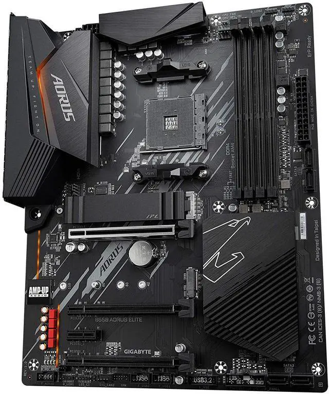 Alt view image 8 of 10 - GIGABYTE B550 AORUS ELITE AM4 AMD B550 ATX Motherboard with Dual M.2, SATA 6Gb/s, USB 3.2 Gen 2, 2.5 GbE LAN, PCIe 4.0