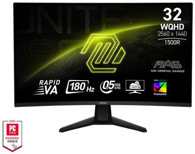 Main image of MSI MAG 32CQ6FCT VA 32" 2560 x 1440 180Hz .5ms Gaming Monitor