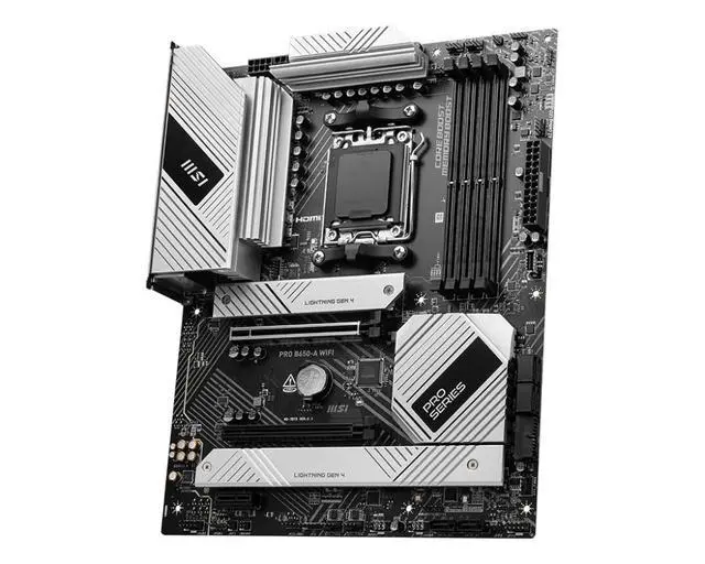 Alt view image 2 of 4 - MSI PRO B650-A WIFI AMD AM5 ATX DDR5 Desktop Motherboard