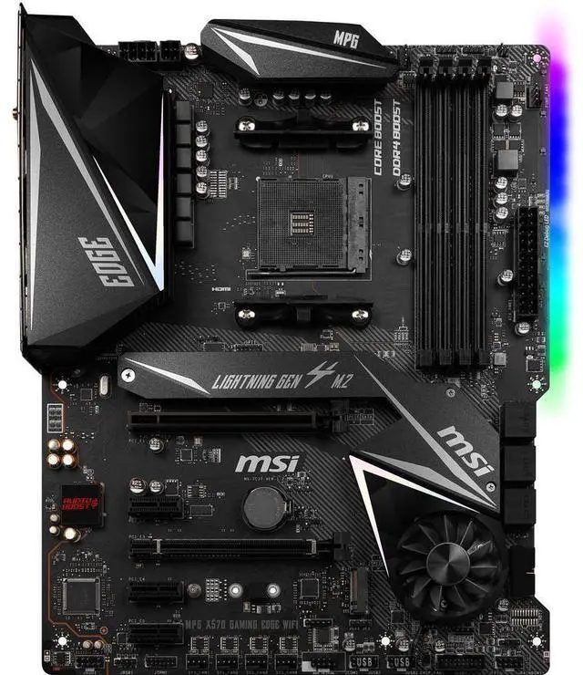 Main image of MSI MPG X570 GAMING EDGE WIFI AMD Socket X570 AM4 ATX M.2 Desktop Motherboard A