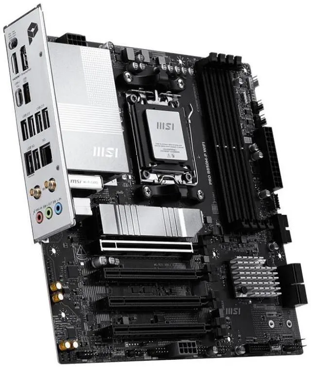 Alt view image 3 of 4 - MSI PRO B850M-P WIFI AMD AM5 Micro-ATX DDR5 Desktop Motherboard