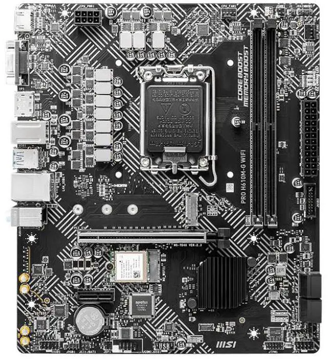Alt view image 6 of 9 - MSI PRO H610M-G WIFI LGA 1700 Intel H610 HDMI SATA 6Gb/s USB 3.1 Micro ATX Motherboards-Intel