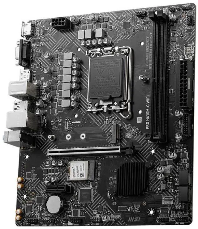 Alt view image 7 of 9 - MSI PRO H610M-G WIFI LGA 1700 Intel H610 HDMI SATA 6Gb/s USB 3.1 Micro ATX Motherboards-Intel