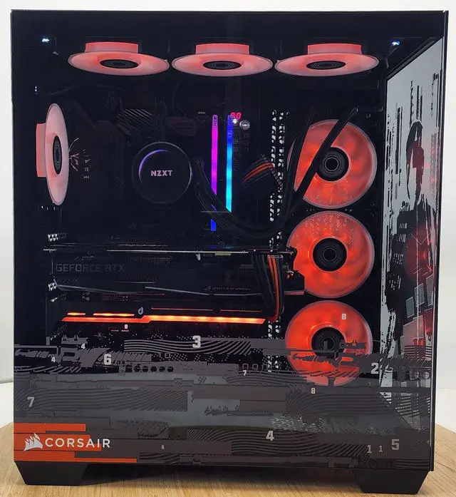 Alt view image 4 of 7 - Gaming PC i7-8086K 16GB RAM 1TB SSD RTX 2080 Ti 11GB Windows 11 Computer