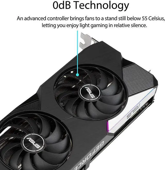 Alt view image 2 of 5 - ASUS GeForce RTX 3070 8GB GDDR6 DUAL-RTX3070-8G Video Graphics Card GPU