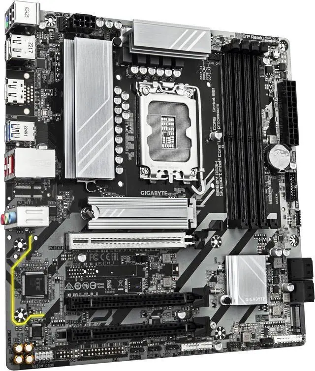 Alt view image 2 of 3 - GIGABYTE B860M DS3H Intel LGA 1851 microATX DDR5 Desktop Motherboard