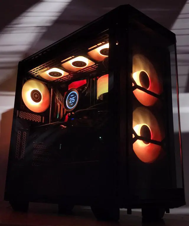 Alt view image 3 of 7 - Gaming PC i7-6700K 16GB RAM 256GB SSD RX 580 8GB Windows 11 Computer