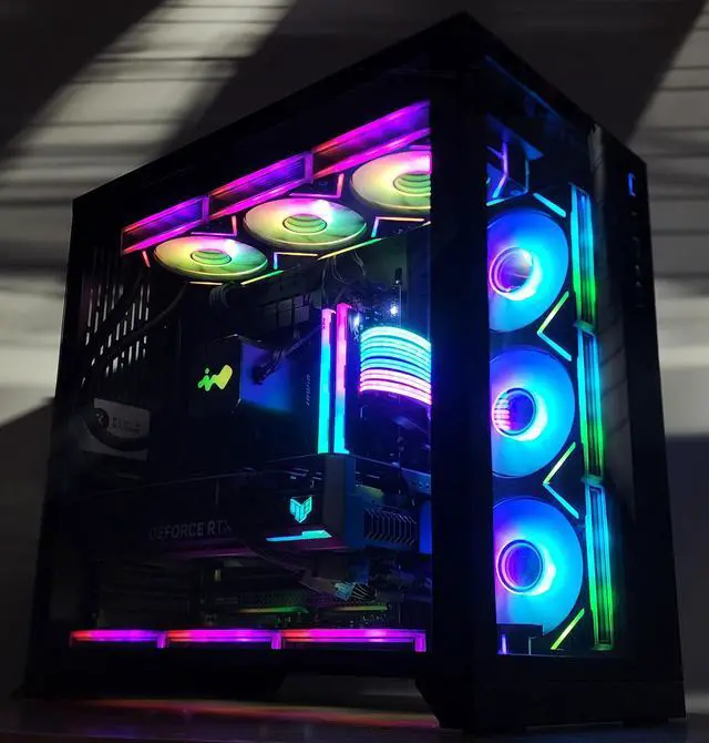Alt view image 3 of 7 - Gaming PC Ryzen 7 7800X3D 32GB RAM 1TB SSD RTX 4070 Ti 12GB Windows 11 Computer