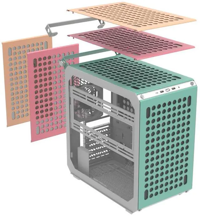 Main image of Cooler Master Qube 500 Q500-DGNN-S00 Green ATX Mid Tower Desktop Computer Case