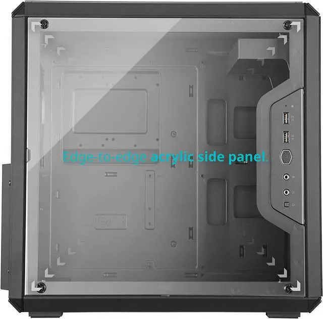 Alt view image 2 of 4 - Cooler Master MasterBox Q500L Black MicroATX Mid Tower Desktop Computer Case