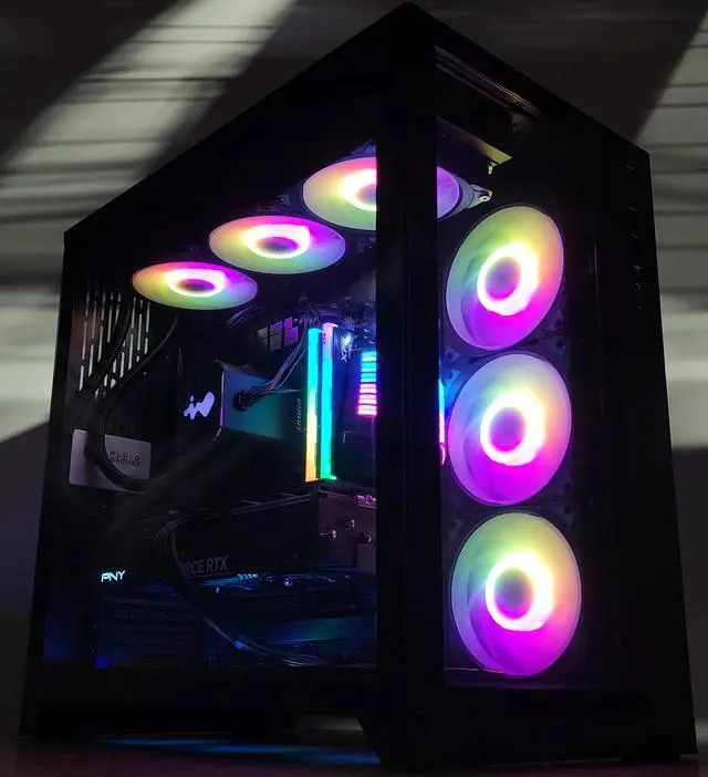 Alt view image 3 of 7 - Gaming PC Ryzen 7 9850X3D 32GB RAM 2TB SSD RTX 4070 Ti SUPER 16GB Win11 Computer