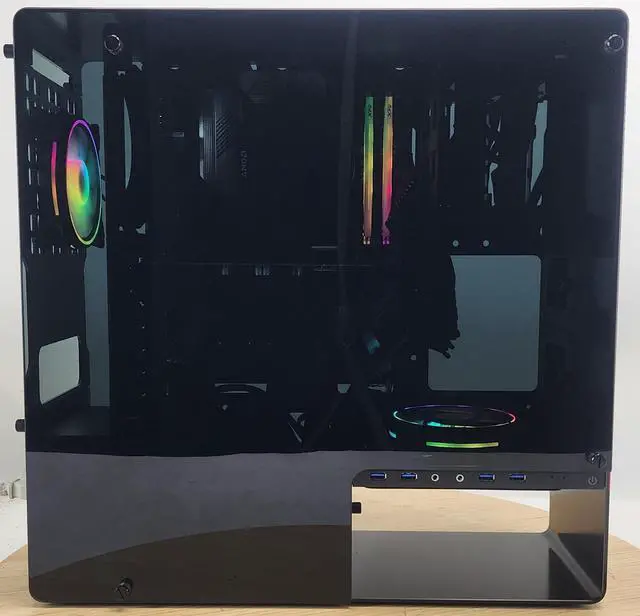 Alt view image 4 of 7 - Gaming PC Ryzen 5 5500 16GB RAM 500GB SSD RX 6600 XT 8GB Windows 11 Computer