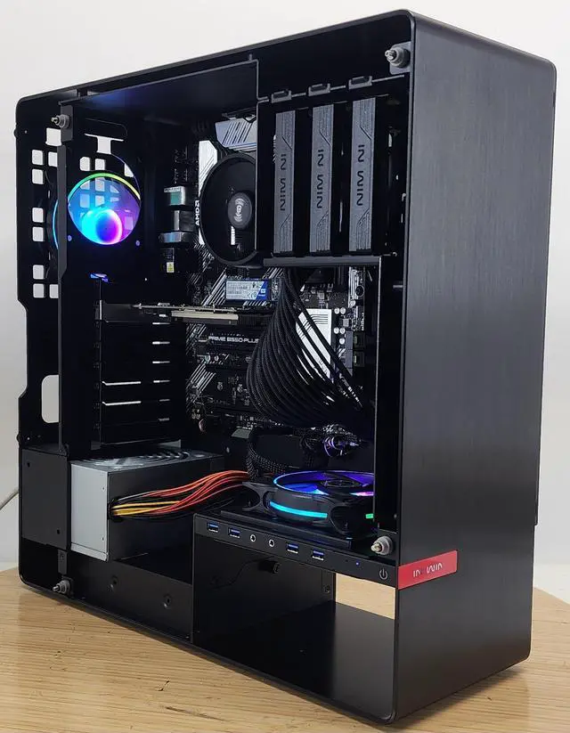 Alt view image 2 of 7 - Gaming PC Ryzen 5 5500 8GB RAM 500GB SSD RX 6400 4GB Windows 11 Computer