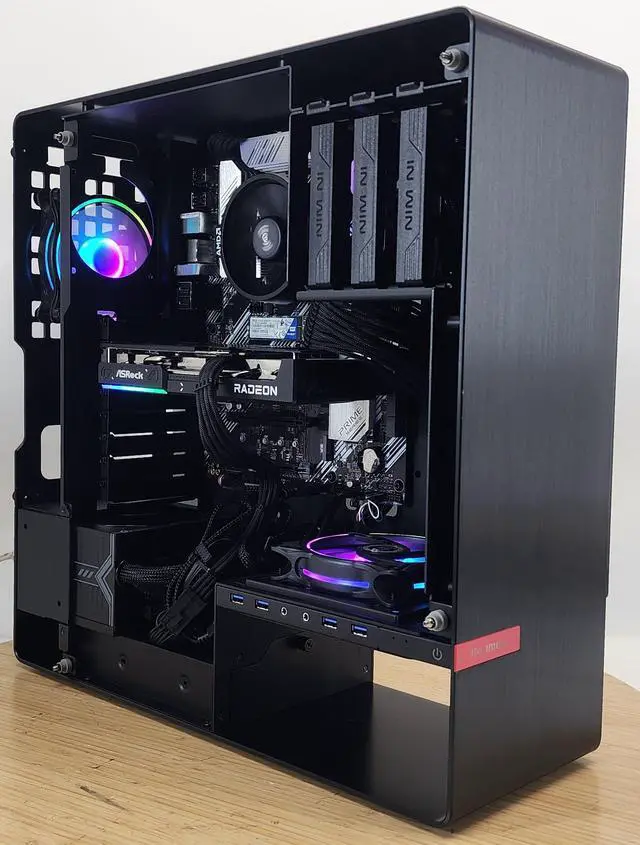 Alt view image 2 of 7 - Gaming PC Ryzen 5 5500 16GB RAM 500GB SSD RX 9060 8GB Windows 11 Computer