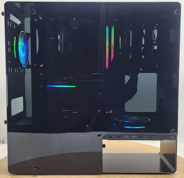 Alt view image 4 of 7 - Gaming PC Ryzen 5 5500 16GB RAM 500GB SSD RX 9060 8GB Windows 11 Computer