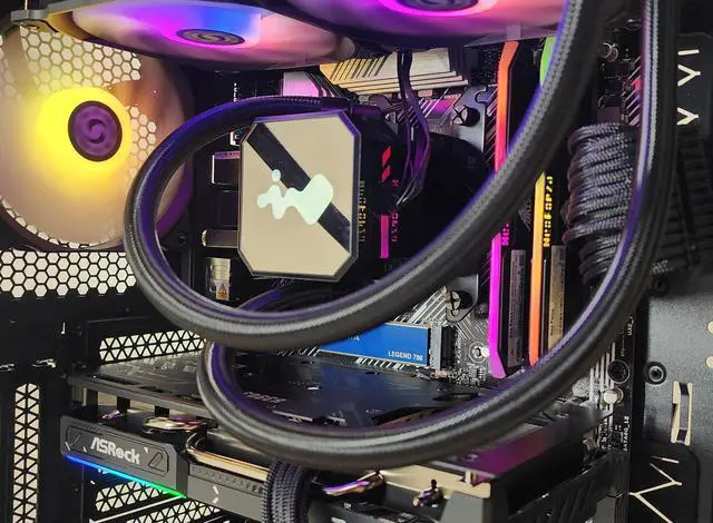 Alt view image 2 of 7 - Gaming PC Ryzen 7 5700X 16GB RAM 1TB SSD RX 9060 8GB Windows 11 Computer
