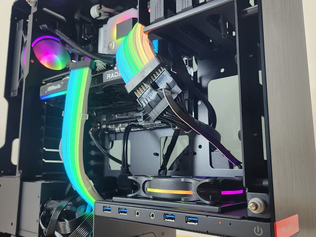 Alt view image 3 of 7 - Gaming PC Ryzen 5 7600X 16GB RAM 1TB SSD RX 9060 XT 16GB Windows 11 Computer