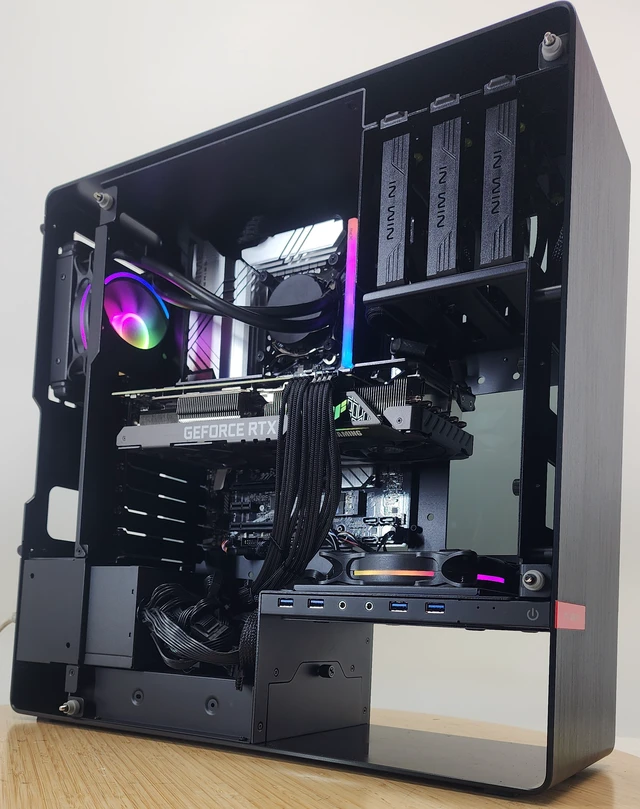 Alt view image 2 of 7 - Gaming PC i5-14400F 16GB RAM 500GB SSD RTX 3060 Ti 8GB Windows 11 Computer