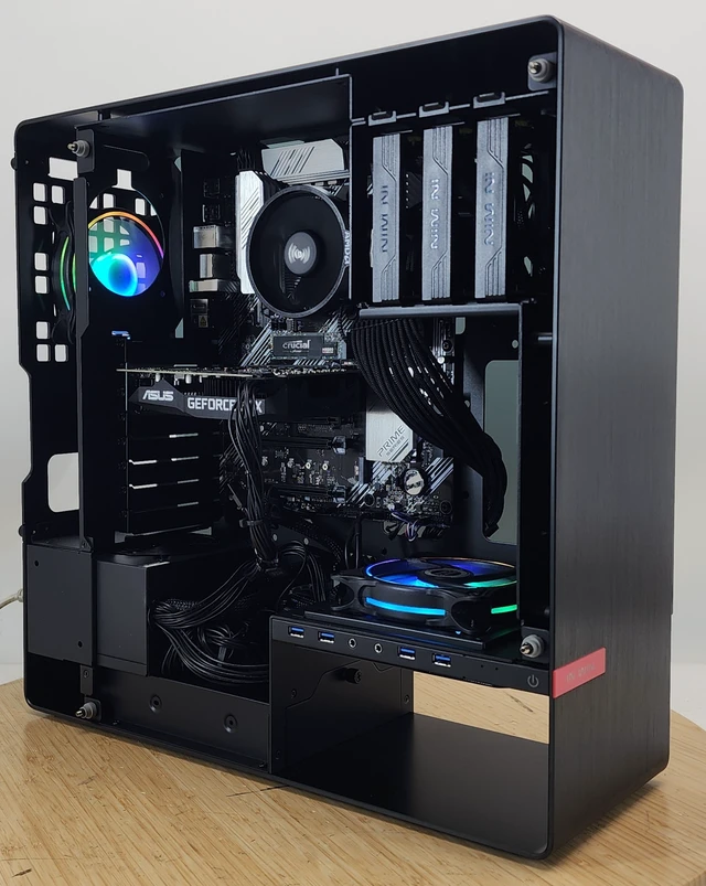 Alt view image 2 of 7 - Gaming PC Ryzen 5 5500 16GB RAM 500GB SSD GTX 1660 SUPER 6GB Win 11 Computer