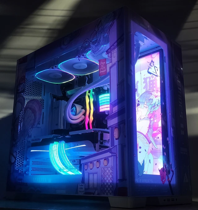 Alt view image 3 of 7 - Gaming PC Ryzen 7 7800X3D 32GB RAM 2TB SSD RX 9070 XT 16GB Windows 11 Computer