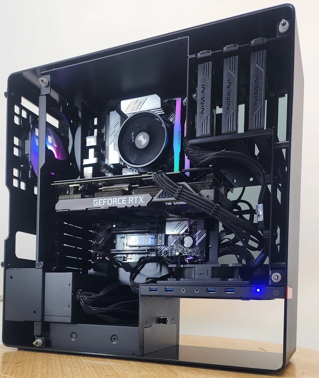 Alt view image 2 of 7 - Gaming PC Ryzen 7 5700G 16GB RAM 500GB SSD RTX 3060 Ti 8GB Windows 11 Computer