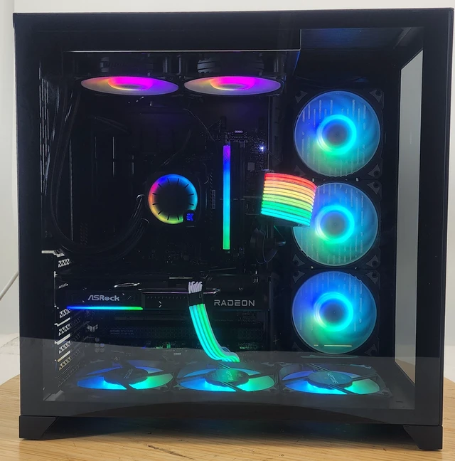 Alt view image 4 of 7 - Gaming PC Ryzen 7 7700X 16GB RAM 1TB SSD RX 9060 8GB Windows 11 Computer