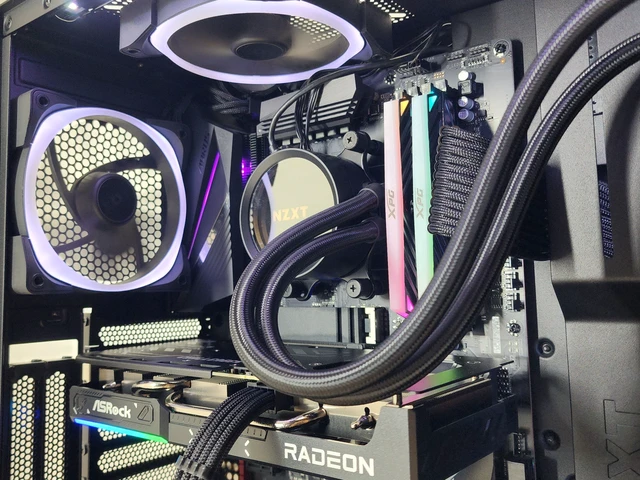 Alt view image 4 of 7 - Gaming PC Ryzen 5 5600X 16GB RAM 500GB SSD RX 9060 8GB Windows 11 Computer