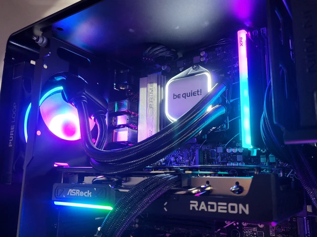 Alt view image 4 of 7 - Gaming PC Ryzen 5 9600X 16GB RAM 500GB SSD RX 9060 8GB Windows 11 Computer
