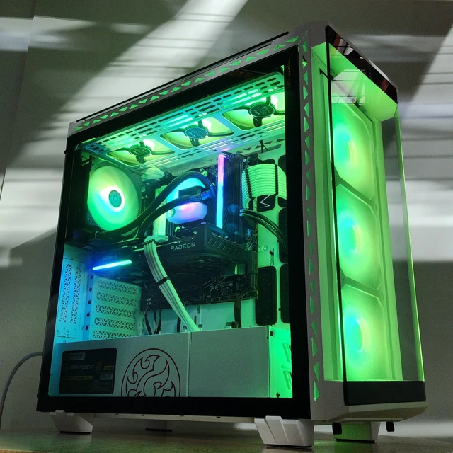 Alt view image 2 of 7 - Gaming PC Ryzen 5 9600X 16GB RAM 1TB SSD RX 9060 XT 16GB Windows 11 Computer