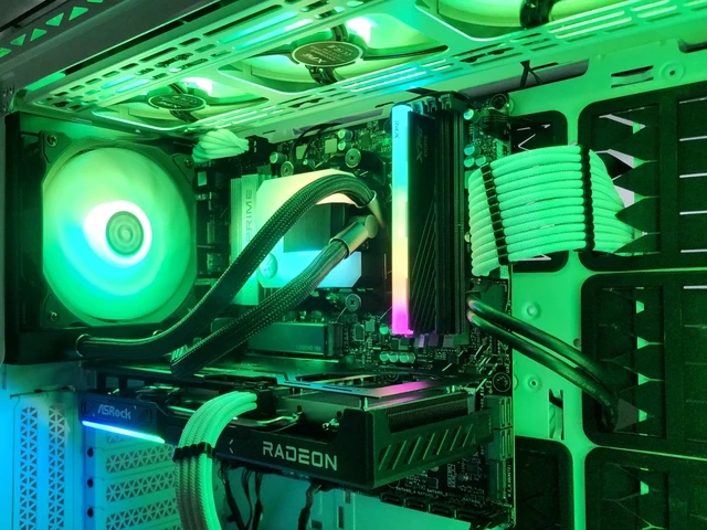 Alt view image 4 of 7 - Gaming PC Ryzen 5 9600X 16GB RAM 1TB SSD RX 9060 XT 16GB Windows 11 Computer