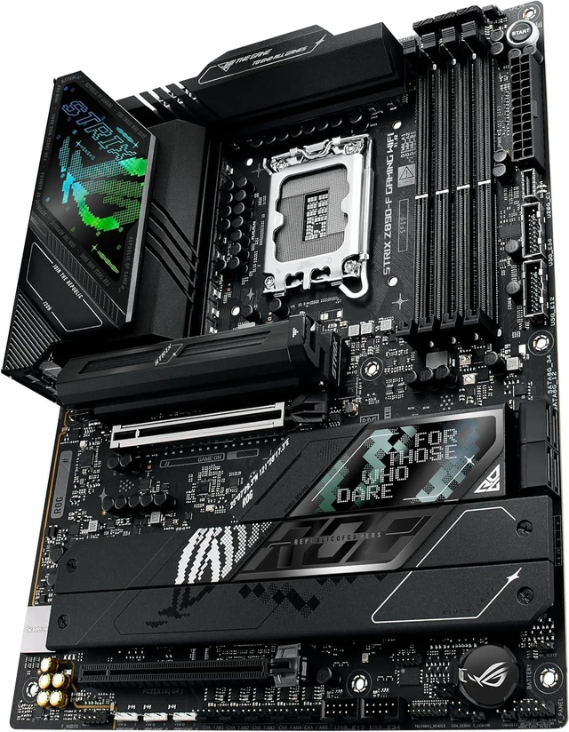 Alt view image 7 of 9 - ASUS ROG STRIX Z890-F GAMING WIFI Intel Z890 LGA 1851 ATX motherboard, DDR5 slots, DIMM Flex, AEMP III, WiFi 7, 5×M.2 slots,NPU Boost, ASUS AI Advisor, AI Overclocking, AI Cooling II, Polymo Lighting