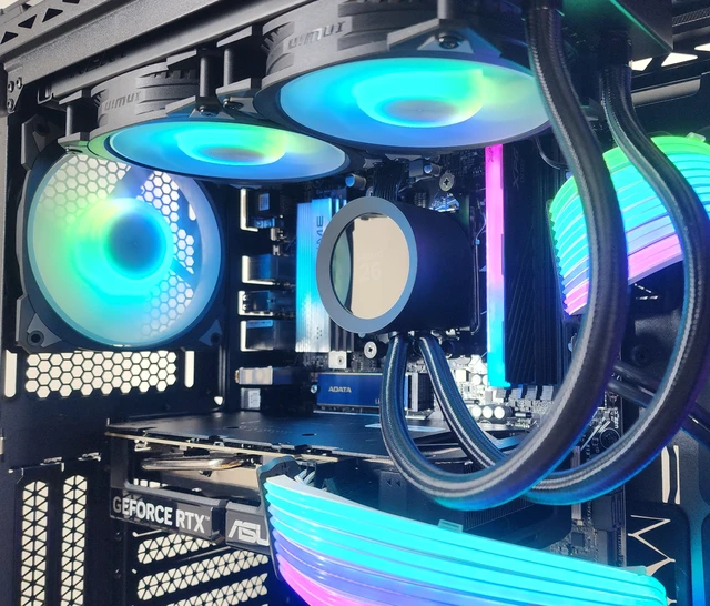 Alt view image 2 of 7 - Gaming PC Ryzen 5 9600X 16GB RAM 1TB SSD RTX 5060 Ti 16GB Windows 11 Computer