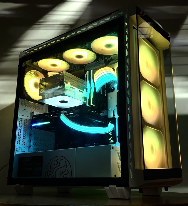 Alt view image 3 of 7 - Gaming PC Ryzen 7 5700 32GB RAM 1TB SSD RX 9060 XT 16GB Windows 11 Computer