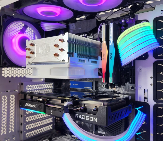 Alt view image 2 of 7 - Gaming PC Ryzen 7 5700 32GB RAM 1TB SSD RX 9060 XT 16GB Windows 11 Computer