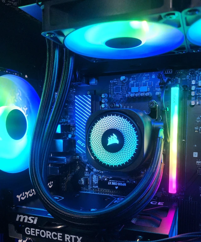 Alt view image 2 of 7 - Gaming PC Ryzen 5 9600X 16GB RAM 1TB SSD RTX 5060 8GB Windows 11 Computer