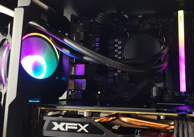 Alt view image 2 of 7 - Gaming PC Ryzen 5 9600X 16GB RAM 500GB SSD RX 570 8GB Windows 11 Computer