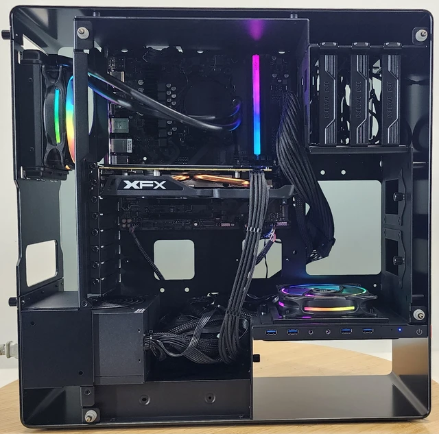Alt view image 4 of 7 - Gaming PC Ryzen 5 9600X 16GB RAM 500GB SSD RX 570 8GB Windows 11 Computer