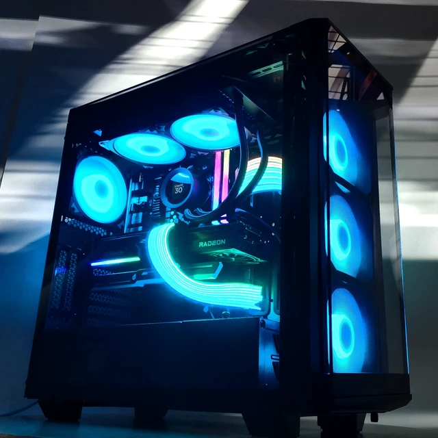 Alt view image 3 of 7 - Gaming PC Ryzen 7 7700X 32GB RAM 1TB SSD RX 9070 16GB Win11 Computer