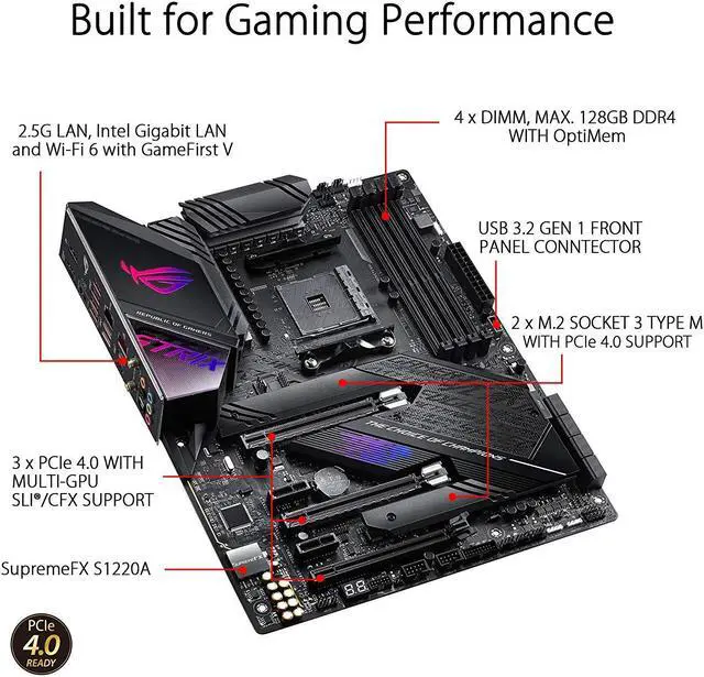 Alt view image 4 of 4 - ASUS ROG STRIX X570-E GAMING AMD Socket X570 AM4 ATX M.2 Desktop Motherboard A