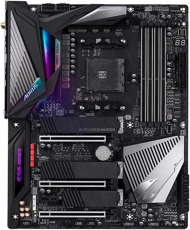 Main image of Gigabyte X570 AORUS MASTER AMD Socket X570 AM4 ATX M.2 Desktop Motherboard