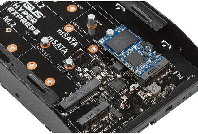 Alt view image 6 of 6 - ASUS Hyper Express M.2/mSATA Enclosure 10Gb/s Interface Hardware RAID Controller