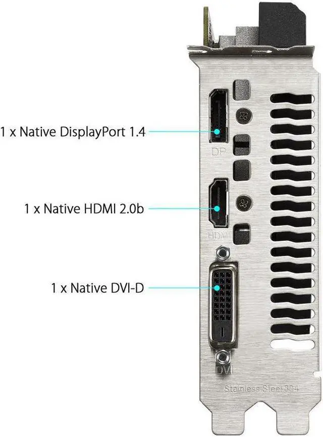 Alt view image 3 of 3 - ASUS GeForce DUAL GTX 1650 4GB Mini OC GDDR6 Video Graphics Card GPU (DUAL-GTX1650-O4GD6-MINI-CSM)