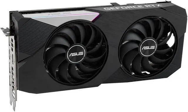 Alt view image 4 of 11 - ASUS Dual GeForce RTX 3060 Ti V2 MINI OC Edition 8GB GDDR6 PCI Express 4.0 Video Card DUAL-RTX3060TI-O8G-MINI-V2 (LHR)