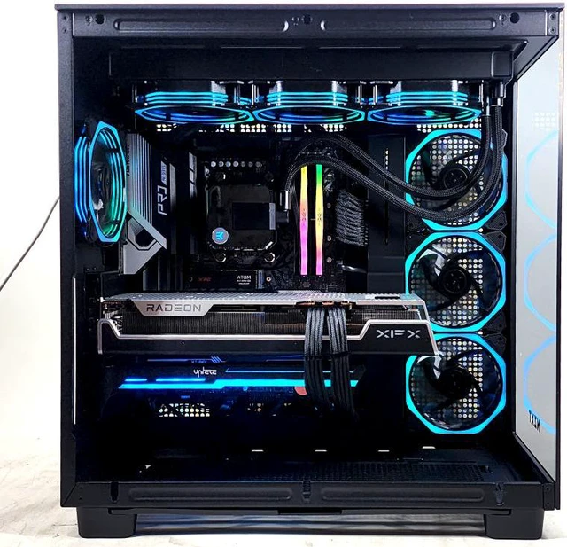 Alt view image 4 of 6 - Gaming PC Ryzen 7 7800X3D 5GHz 32GB 1TB RX 7800 XT 16GB RGB Computer