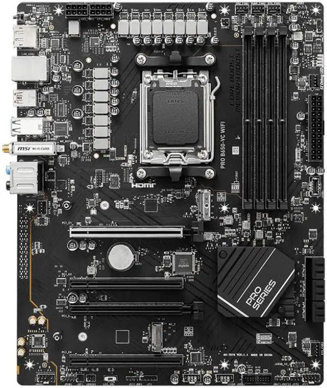 Main image of MSI PRO B650-VC WIFI AMD AM5 B650 ATX M.2 Desktop Motherboard A