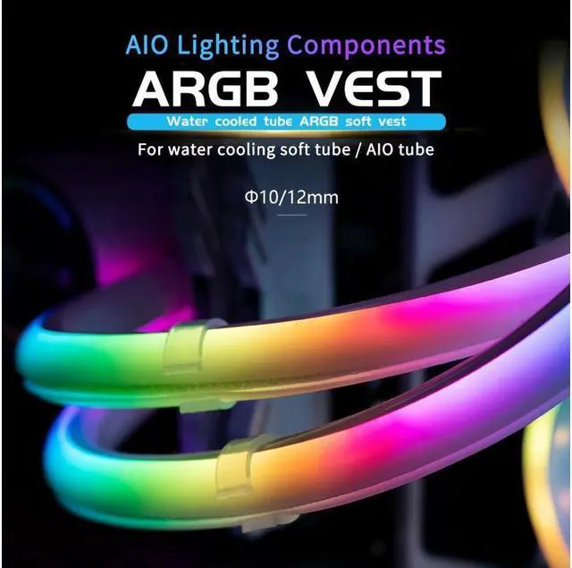 Alt view image 2 of 2 - GALAX PC Water Cooled Radiator Tube Soft Tube ARGB Vest For CPU/GPU AIO Water Cooler Tubing 5V 3Pin ARGB Flexible Lighting Hose